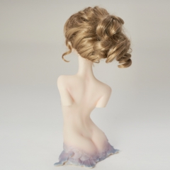 1/3 Brown mohair and ponytail curls
